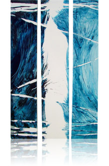 Bleu de Prusse Triptyque :: janv 2008 :: 150 x 90 :: acrylique :: collection particulière ::