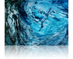 Bleu de prusse Impact 2 :: mai 2008 :: 80 x 110 :: techniques mixtes: acrylique, encres
