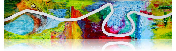 électrOcardiogramme # 3 :: février 09 :: 53 x 225 :: techniques mixtes sur papier marouflé sur toile: acrylique, encre, pastel à l'huile, pigment ::