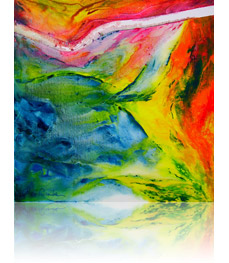 électrO # 5/80 : mars 09 :: 80 x 80 :: techniques mixtes sur toile: acrylique, encre, pastel à l'huile, pigment :: collection particulière ::