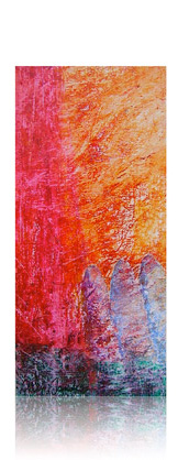 c² i # 1 :: oct 08 :: 55 x 25 :: pastel à l'huile sur papier marouflé sur bois ::