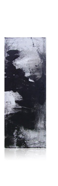 Composition N/B # 19 :: avril 11 :: 50 x 20 :: matières minérales, acrylique, encre de chine sur toile ::