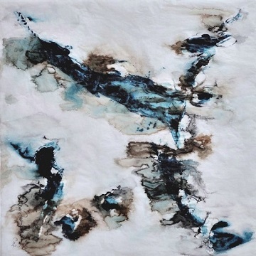 Intranquille C-07 :: 37 x 37 :: acrylique, encre de Chine, brou de noix sur papier calque ::
