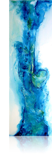 Traversées duelles # 22 :: juin 10 :: 150 x 50 :: pastel à l'huile, acrylique, encre sur toile ::